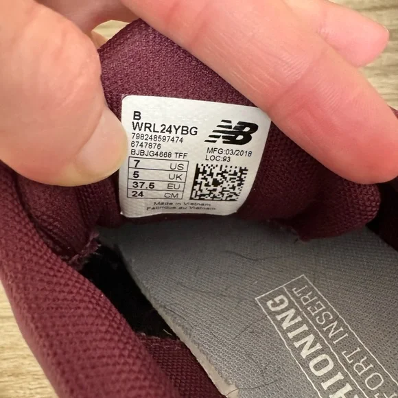New Balance WRL25YBG Maroon Running Shoes - Picture 7 of 7